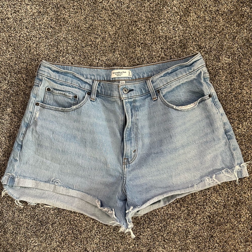Abercrombie & Fitch Blue Jean Shorts Distressed Cut-Off Style